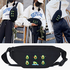 Avocado Print Waist Bag Crossbody Shoulder Bag