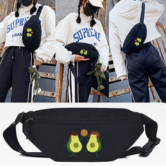 Avocado Print Waist Bag Crossbody Shoulder Bag