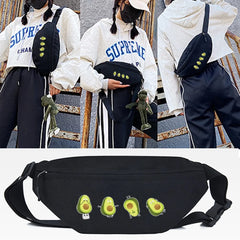 Avocado Print Waist Bag Crossbody Shoulder Bag