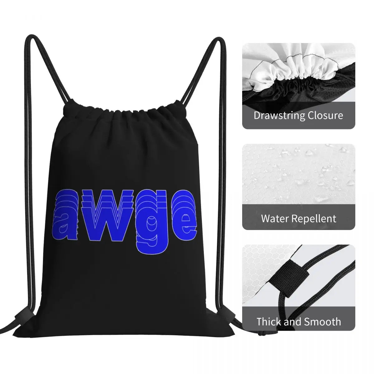 Awge Drawstring Bags Gym Bag Print Training Sports Style School Sport Bag
