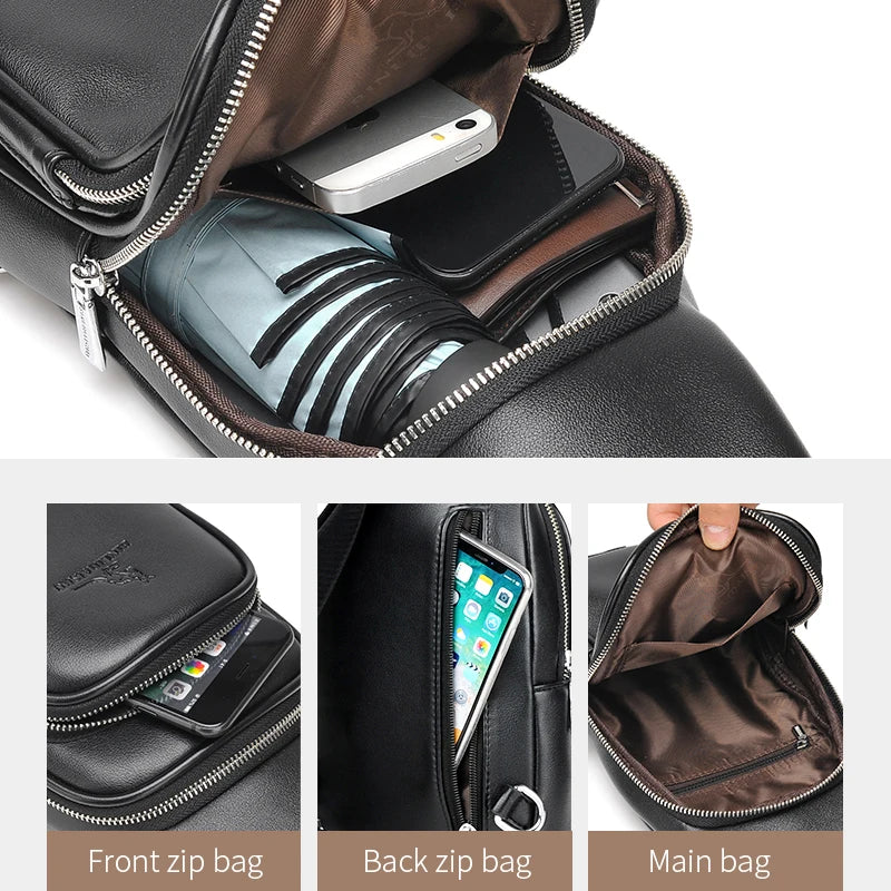 BLDS Men Chest Pack Short Trip Messengers Chest Bag Multifunction Crossbody Bags