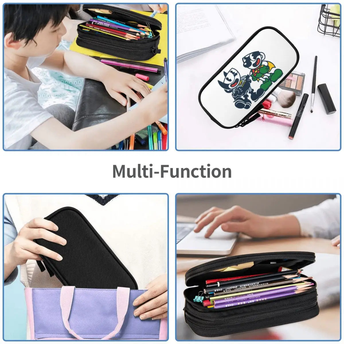 BOSS Battle Shooting Game Pen Box Student School Anime Zipper