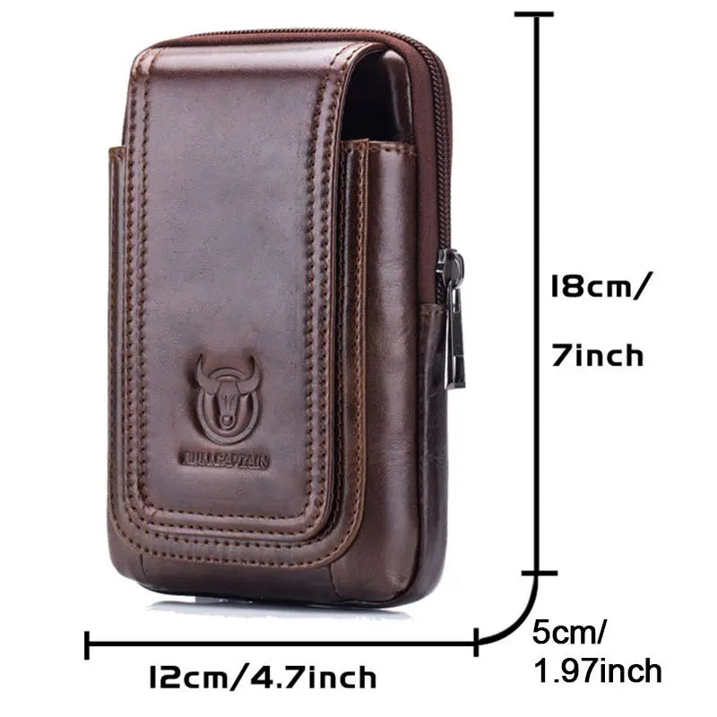 Men's Leather Waist Bag Fanny Pack
