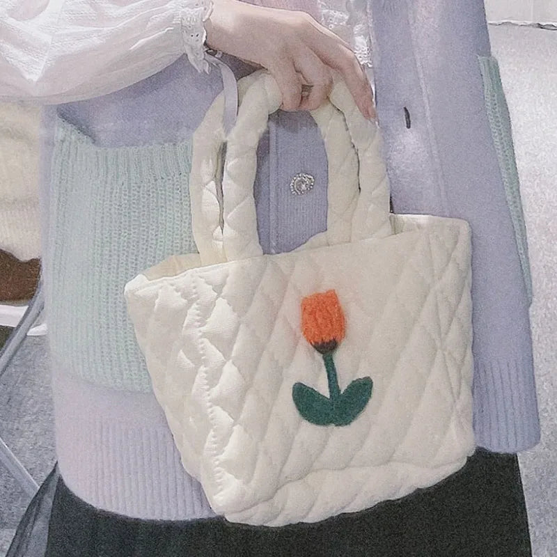 Minority Weave Flower Casual Temperament Handbag Wallet Versatile Underarm Bag