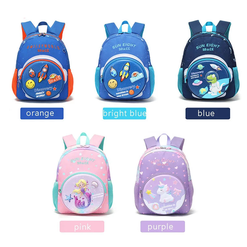 3D Cartoon Kindergarten School Backpack Waterproof Nylon Baby Bag 11 inch