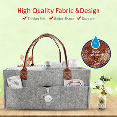 Foldable Felt Baby Diaper Organizer Storage Bag for Mom and Kids
