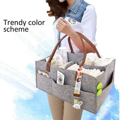 Foldable Felt Baby Diaper Organizer Storage Bag for Mom and Kids