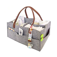 Foldable Felt Baby Diaper Organizer Storage Bag for Mom and Kids