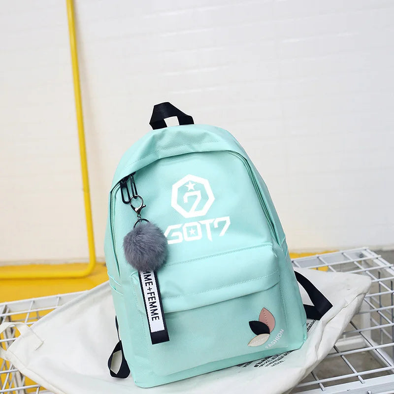 Kpop Girl School Backpack Monsta X Wanna One Twice Bag for Teenager