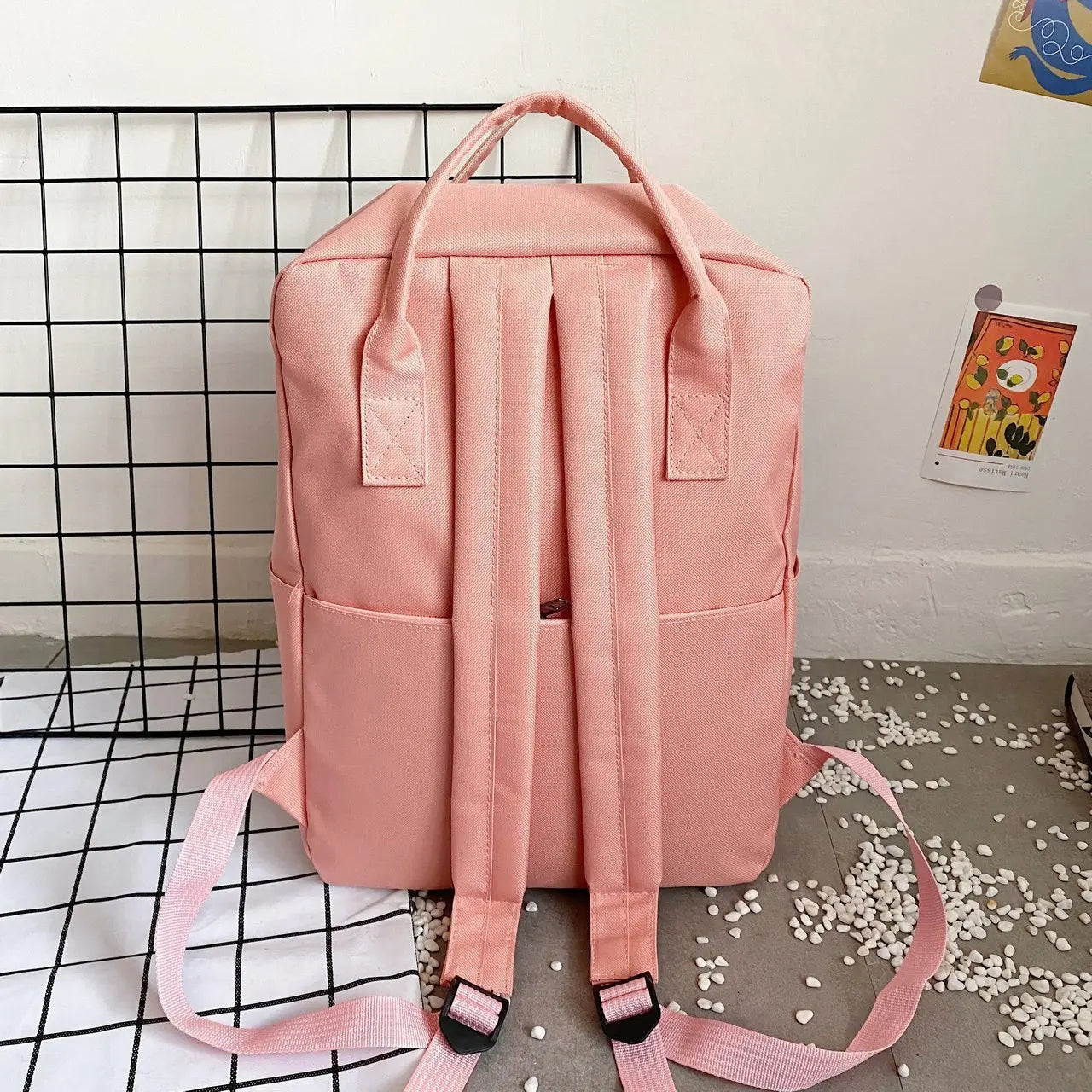 5-Piece High School Backpack Set for Teenage Girls - Canvas Travel Bookbags