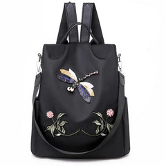 Embroidered Chinese Style Backpack Outdoor Travel Bag