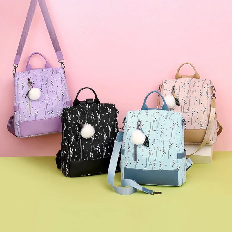 Printed School Bags for Teen Girls Backpacks Flower Print Women Backpacks
