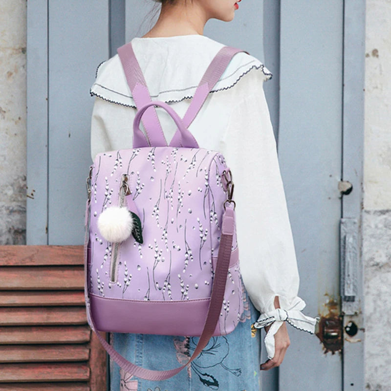 Printed School Bags for Teen Girls Backpacks Flower Print Women Backpacks