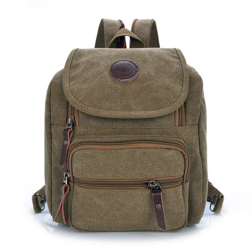 Canvas School Backpack Women Bag Female
