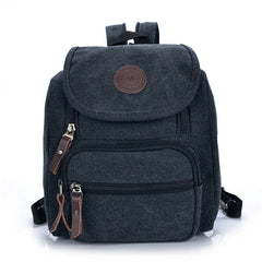 Canvas School Backpack Women Bag Female