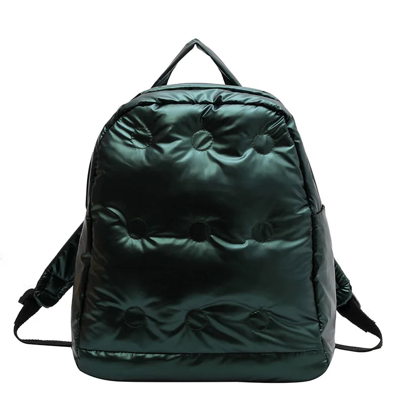 Winter Space Pad Cotton Feather Down Backpack for Women