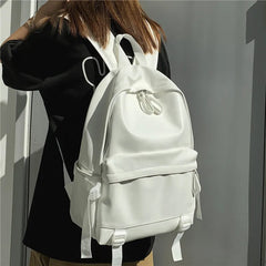 Large Leather Backpack for School Girls