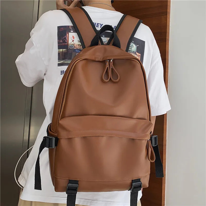 Large Leather Backpack for School Girls