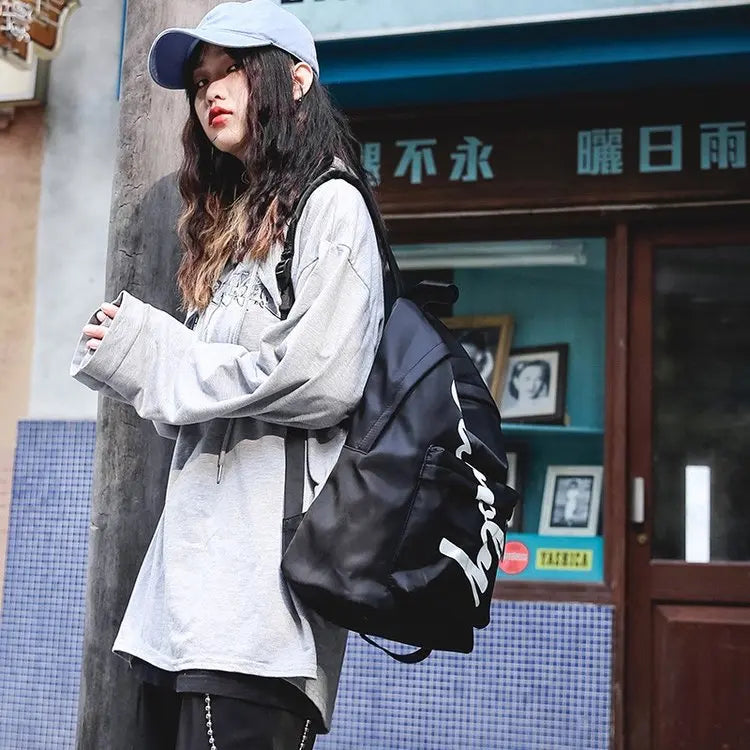 Large-capacity Couples Bag College High School Student Schoolbag