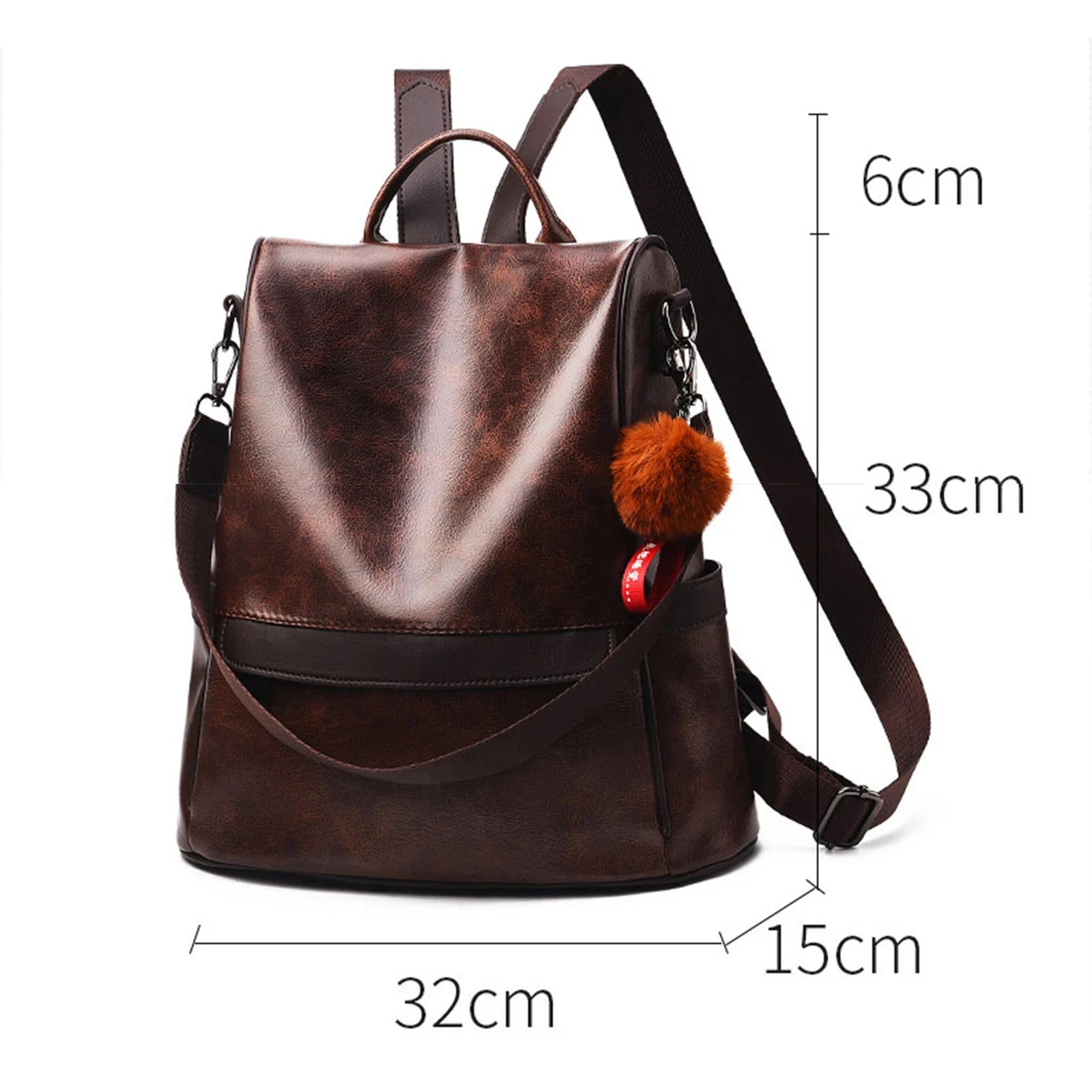 Backpack Purse for Women PU Leather Anti Theft Travel Large Ladies Shoulder Bags