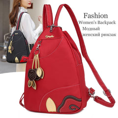 Retro Zipper Oxford Chest Bag Red Handbag