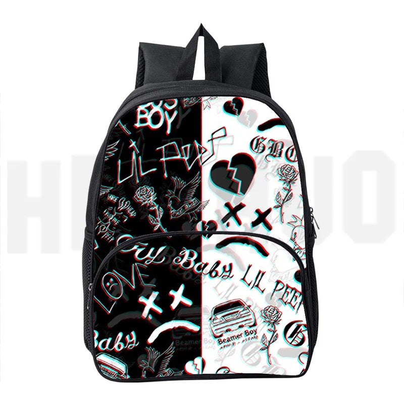 Lil Peep 3D Printed Student Laptop Backpack for Women