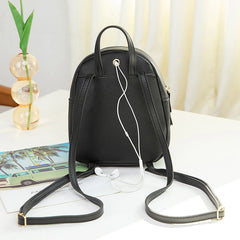 Women Pu Leather Shoulder Bag For Teenage Girls Kids Small Bagpack