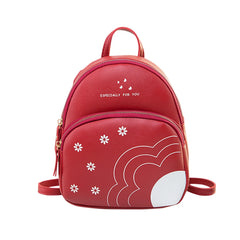 Pu Leather Shoulder Bag For Teenage Girls Multi-function Small Bagpack