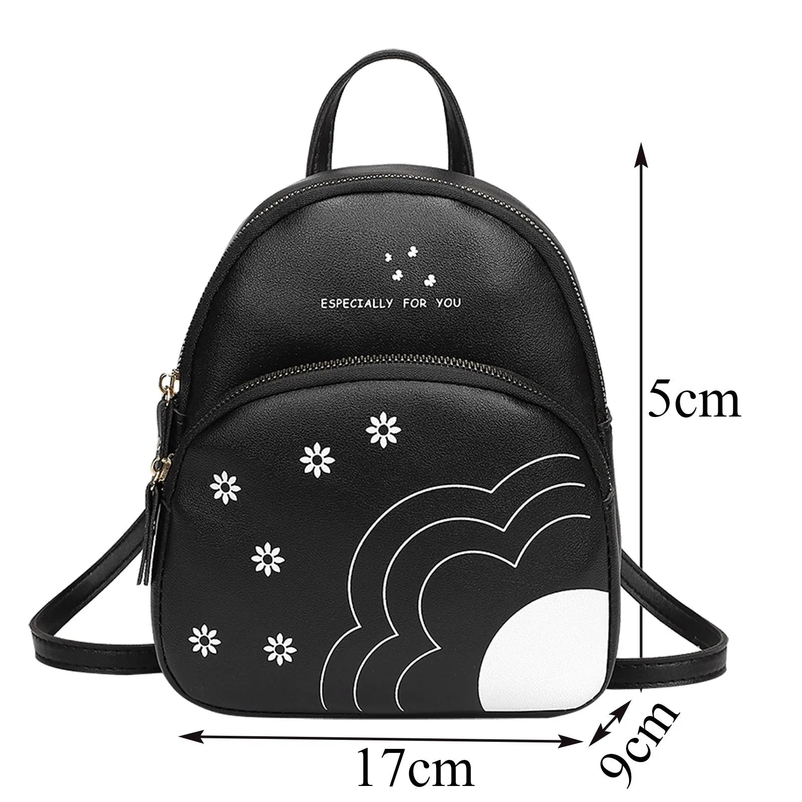 Women Pu Leather Shoulder Bag For Teenage Girls Kids Small Bagpack