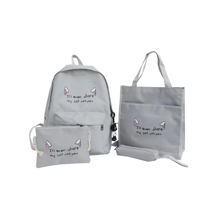 4 in 1 Backpack Set Girls Messenger Bag Women Ladies Backpack