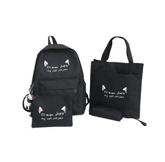 4 in 1 Backpack Set Girls Messenger Bag Women Ladies Backpack