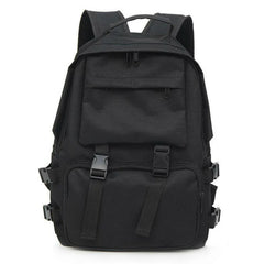 Backpack Preppy Students Button Travel Bag Solid Harajuku Retro Unisex