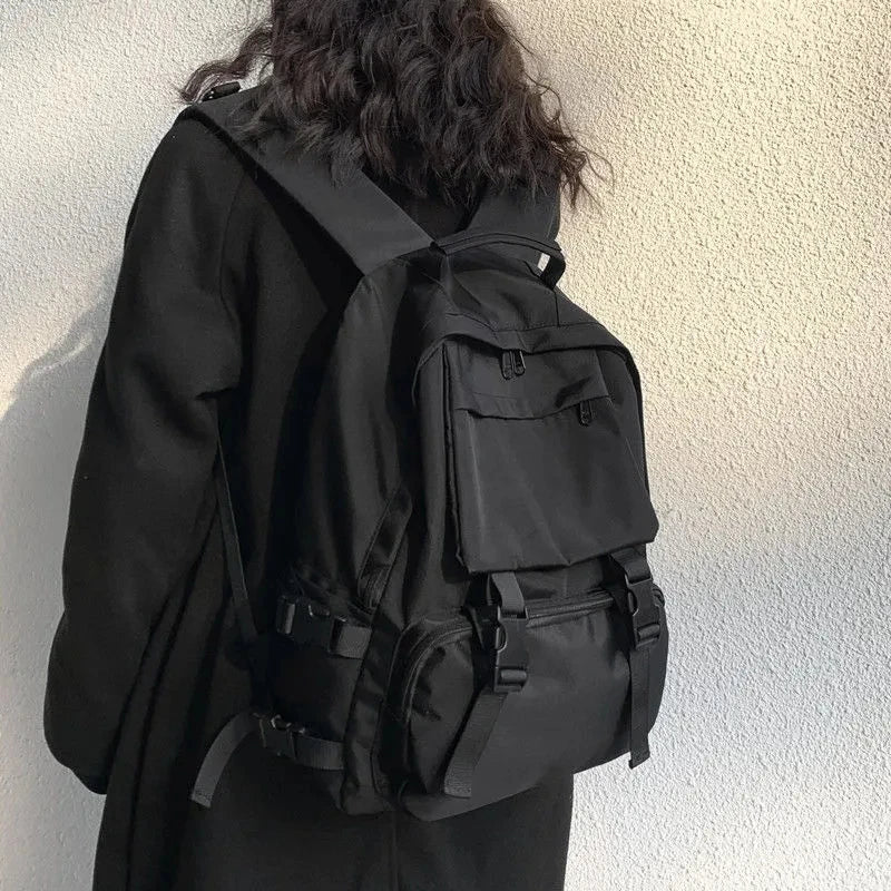 Large Capacity Button Travel Backpack