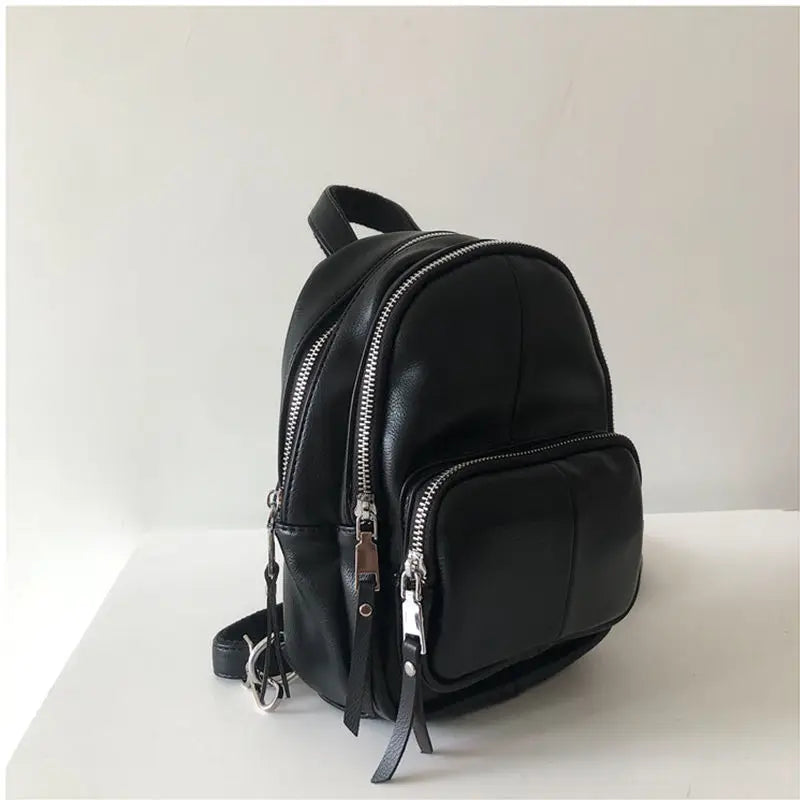Women's Mini PU Leather Backpack Streetwear