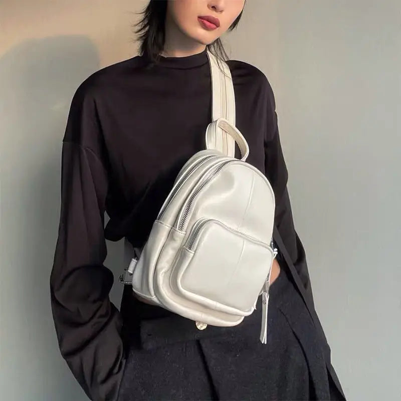 Women's Mini PU Leather Backpack Streetwear