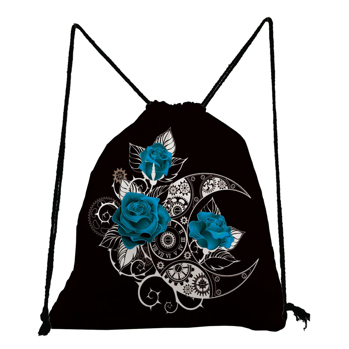 Rose Printed Drawstring Backpack for Students Party Birthday Wedding Gift