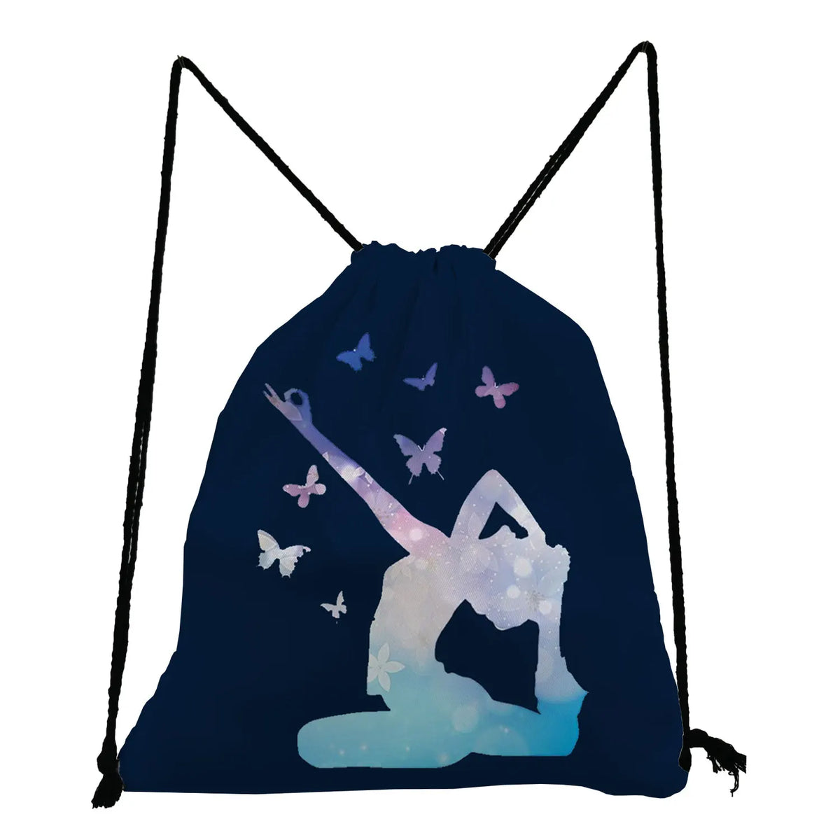 Drawstring Gym Shoes Bag for Students Yoga Ballet Running Diving Print