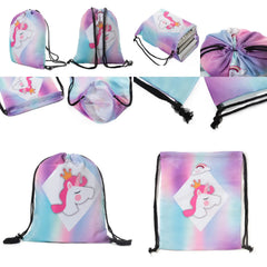 Drawstring Gym Shoes Bag for Students Yoga Ballet Running Diving Print