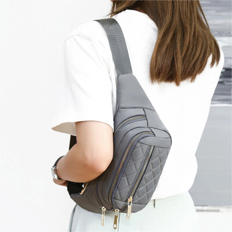 Waterproof Fanny Belt Bag Crossbody Waist Plaid Purse