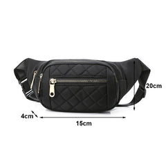 Waterproof Fanny Belt Bag Crossbody Waist Plaid Purse