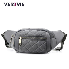 Waterproof Fanny Belt Bag Crossbody Waist Plaid Purse