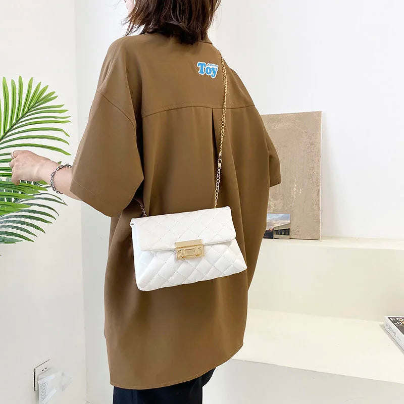 High-end Sense Chain Bag Diagonal Bag Ins Wild Casual One-shoulder Square