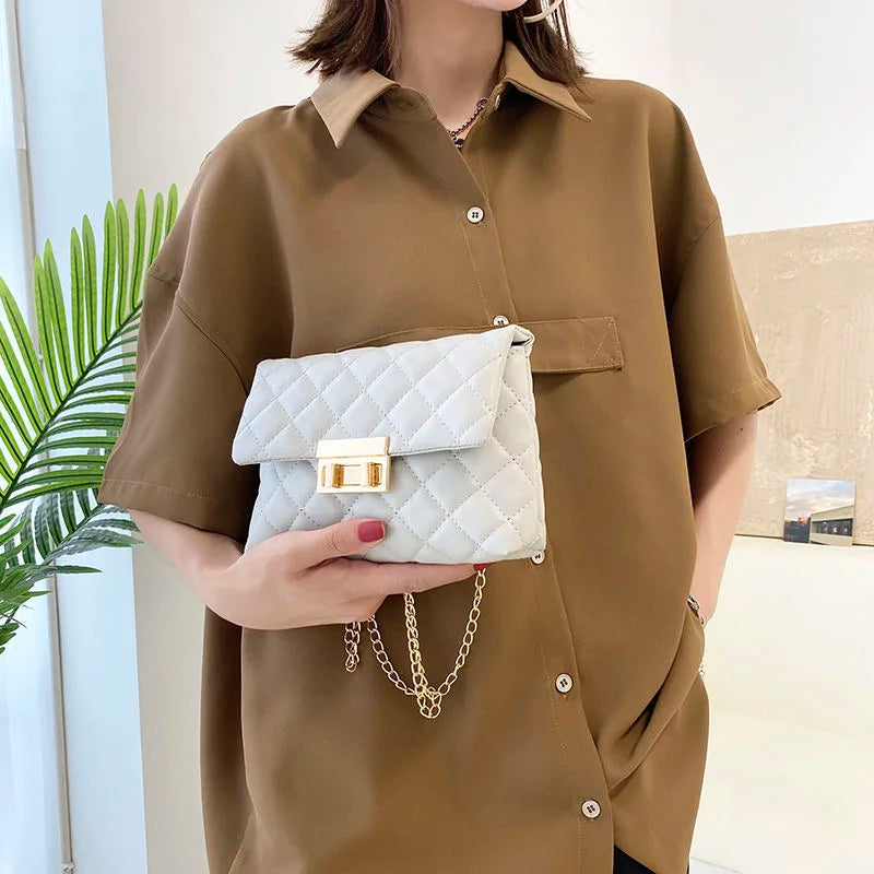 High-end Sense Chain Bag Diagonal Bag Ins Wild Casual One-shoulder Square