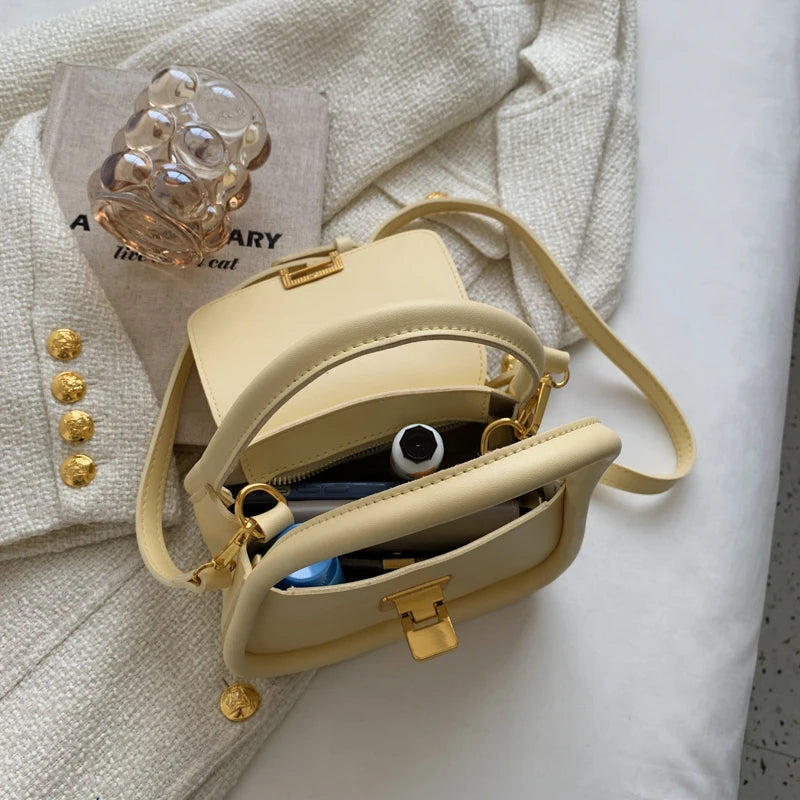 Green Pu Leather Crossbody Bag Women Flap Messenger Handbag