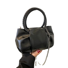 Solid Portable Mini Hand Carrying Messenger Bag for Women