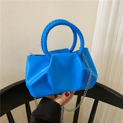 Solid Portable Mini Hand Carrying Messenger Bag for Women