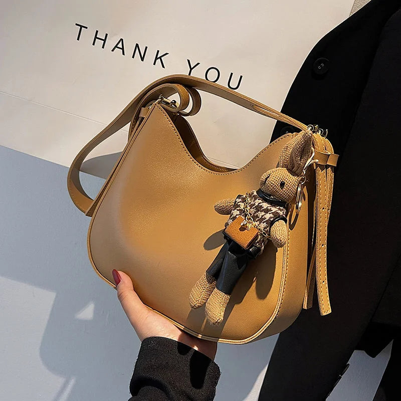 Small Bag Women's Bag Texture Single Shoulder Bag Versatile Messenger Bucket Bag