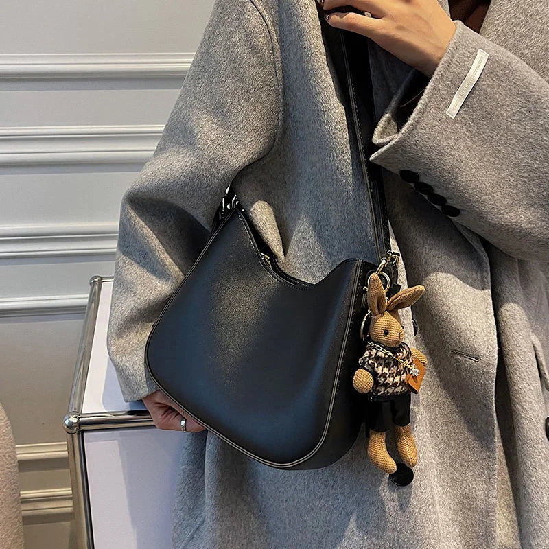 Small Bag Women's Bag Texture Single Shoulder Bag Versatile Messenger Bucket Bag