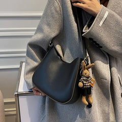 Small Bag Women's Bag Texture Single Shoulder Bag Versatile Messenger Bucket Bag
