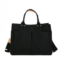 Canvas Messenger Bag Large Capacity Multi-pocket Student Schoolbag